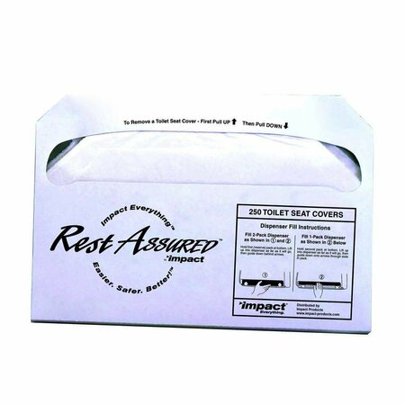 IMPACT PRODUCTS 25RA-I Rest Assured Toilet Seat Covers Half-fold2, 250PK 25183373